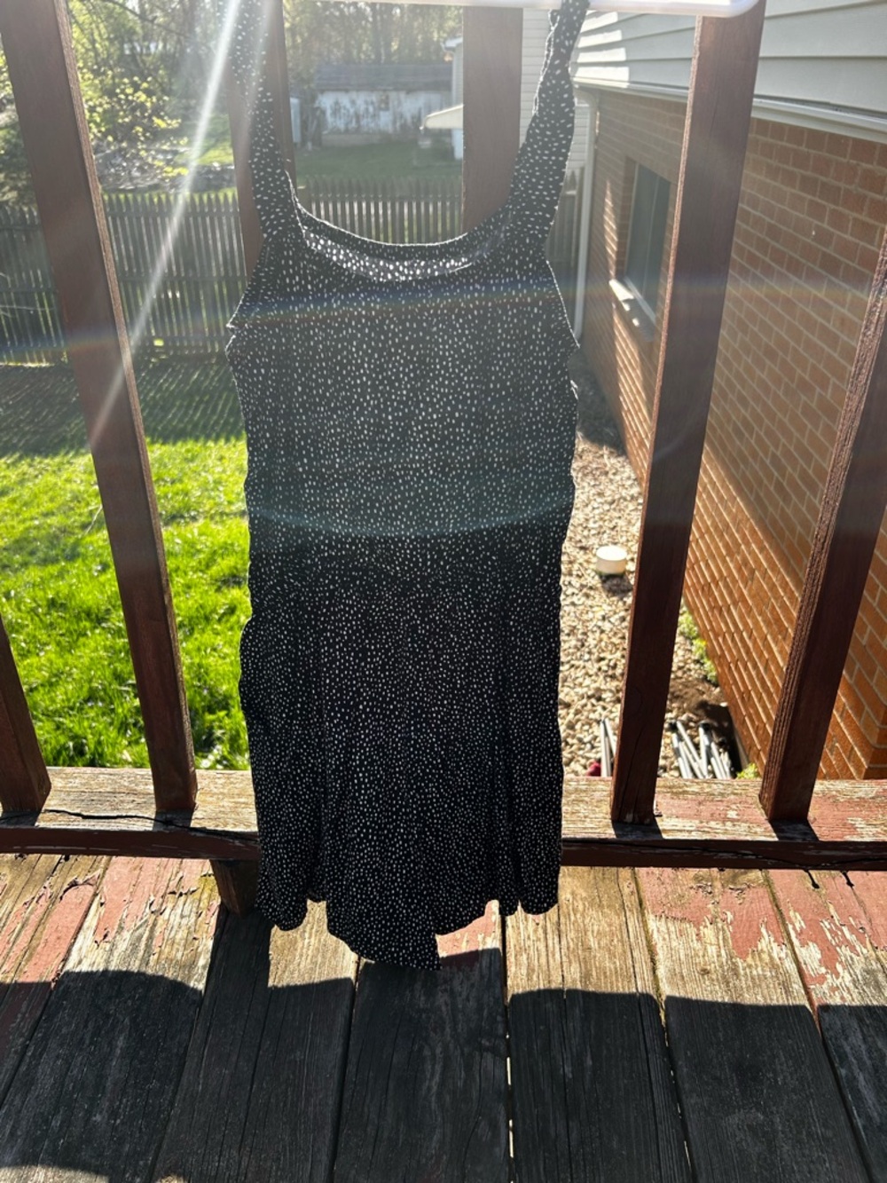 Express Black with White Microdot Mini Dress